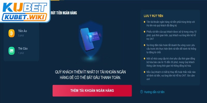 Khởi tạo lệnh thanh toán rút tiền theo đúng hướng dẫn từ hệ thống